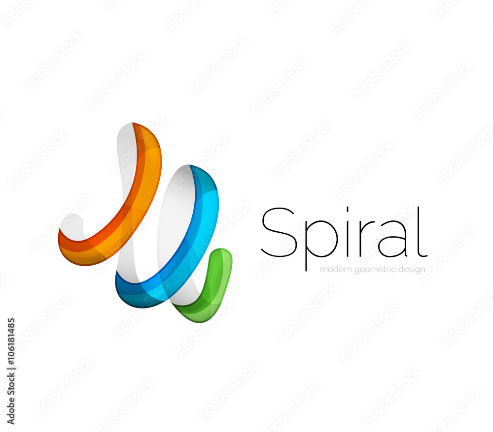 Modern vector ribbon logo Modern vector ribbon logo