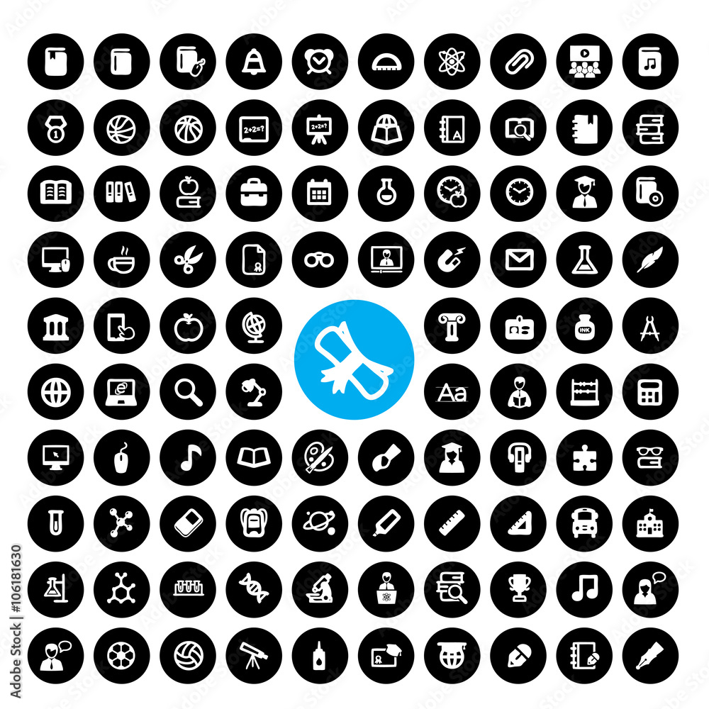 Education icon set Education icon set