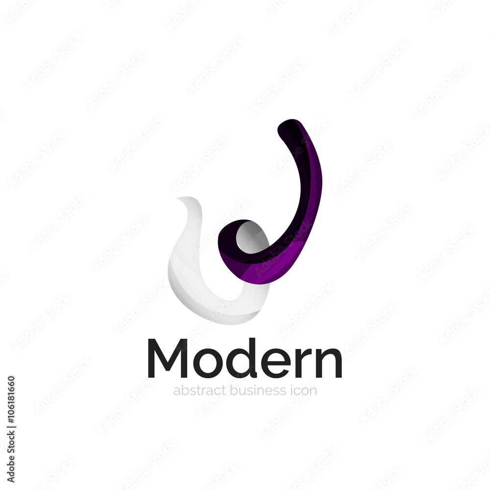 Wave ribbon logo, vector abstract shape Wave ribbon logo, vector abstract shape