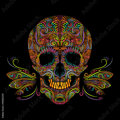 Decorative color skull