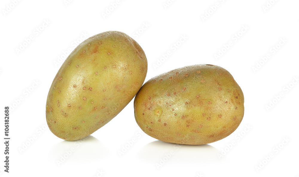 New potato isolated on white background New potato isolated on white background