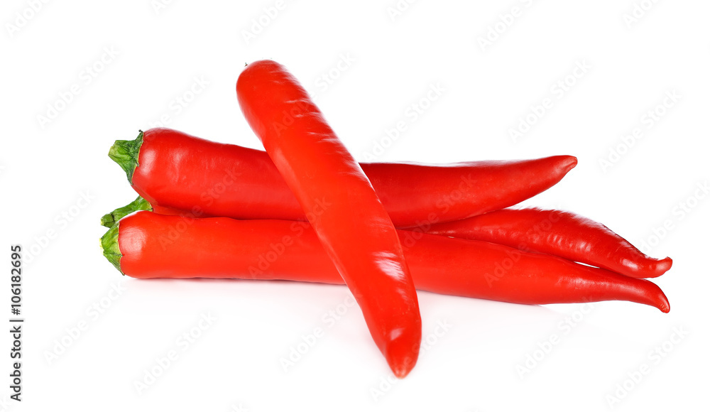 Red chili pepper isolated on a white background Red chili pepper isolated on a white background