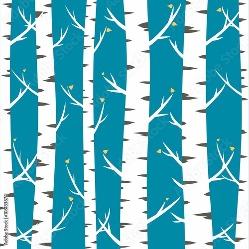 Background with birches.