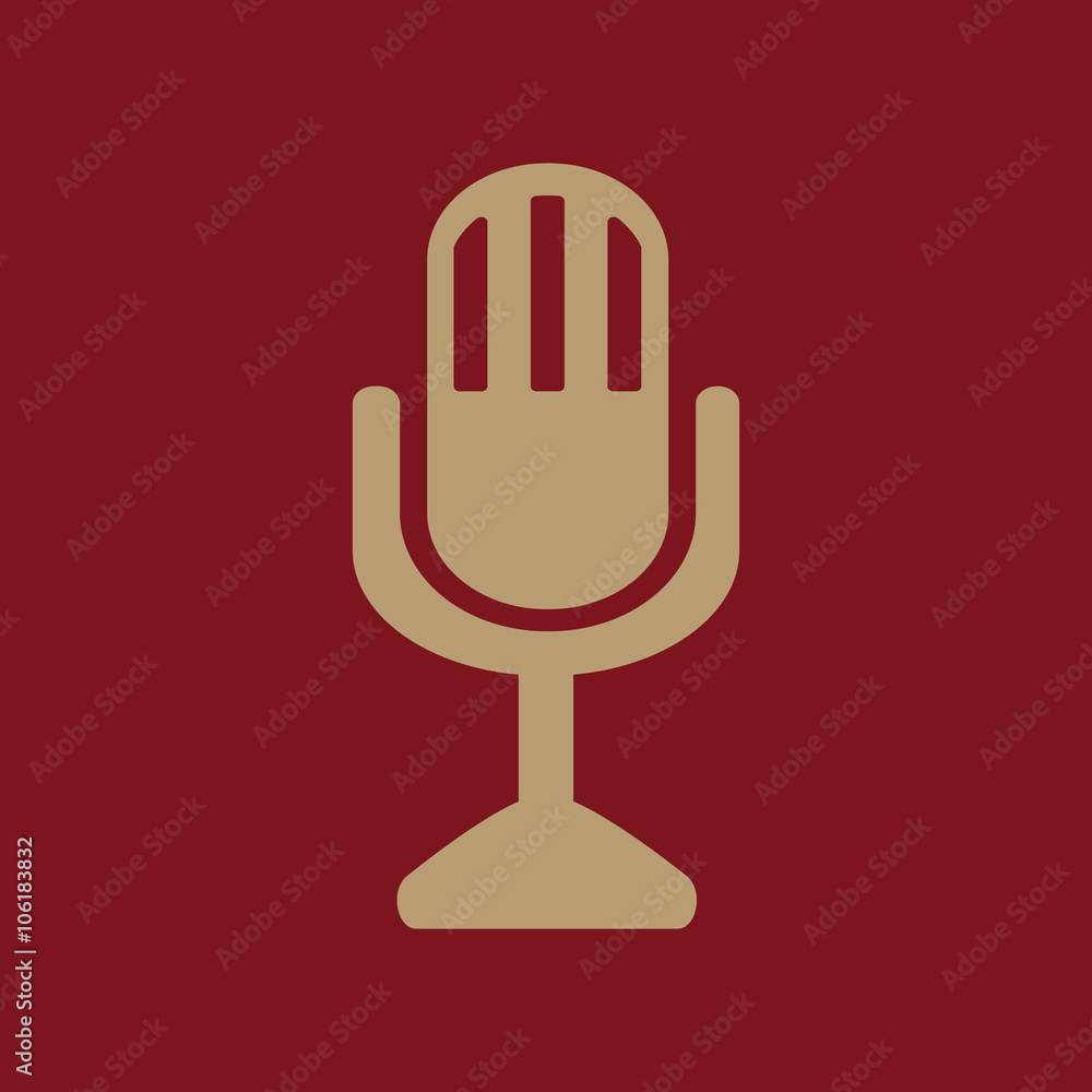 The mic icon. Microphone symbol. Flat The mic icon. Microphone symbol. Flat