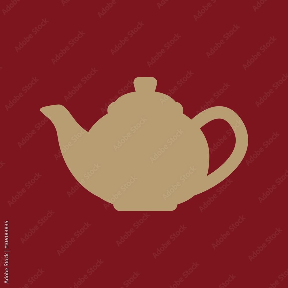 The teapot icon. Tea symbol. Flat The teapot icon. Tea symbol. Flat
