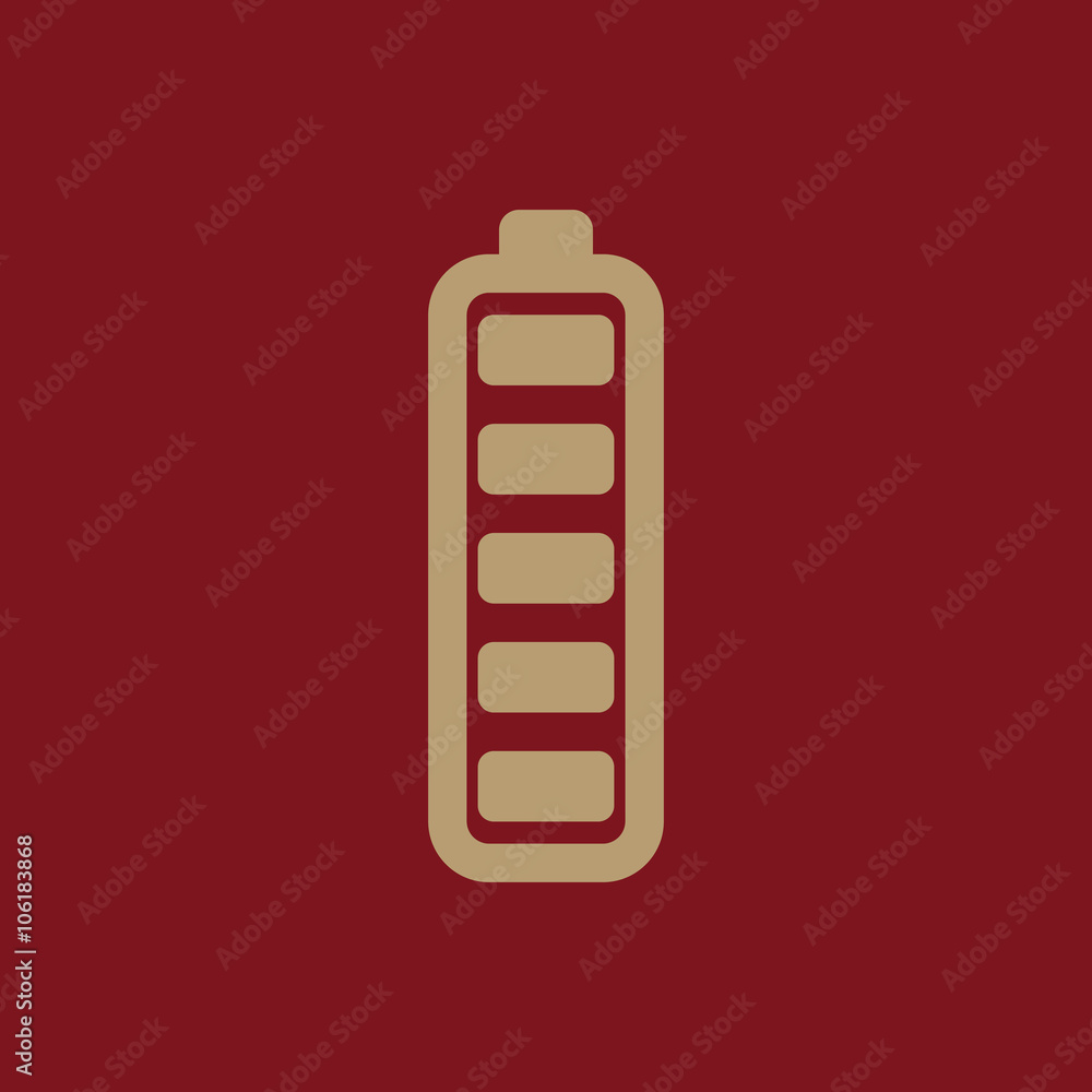 The battery icon. Accumulator symbol. Flat The battery icon. Accumulator symbol. Flat