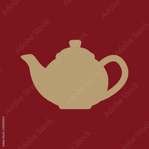 The teapot icon. Tea symbol. Flat