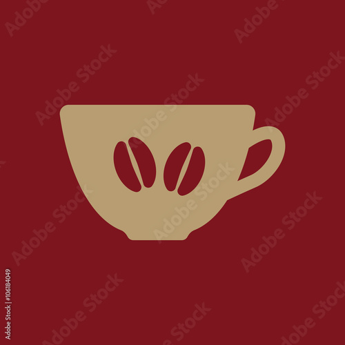 The coffee and cup icon. Coffee And Cup symbol