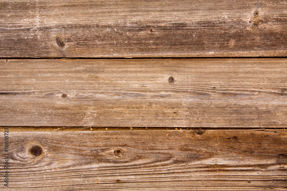 Naklejka premium Old brown wood texture with cracks.
