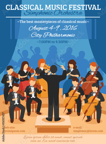 Classical Music Festival Flat Poster
