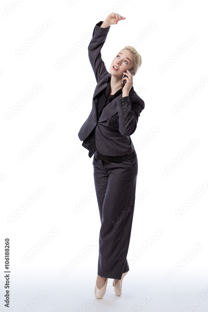 ballerina with mobile phone ballerina with mobile phone