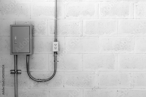electric box on wall