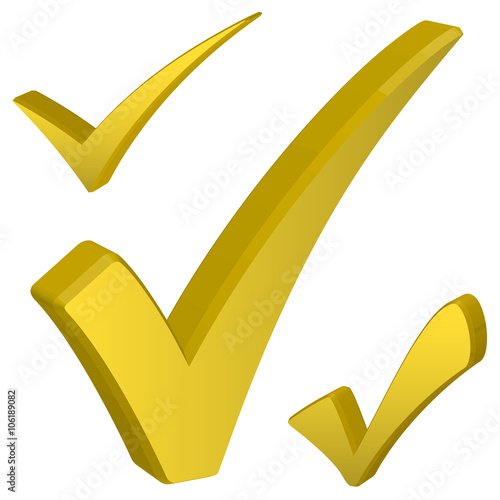 check marks 3D