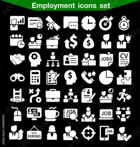 Employment icon set