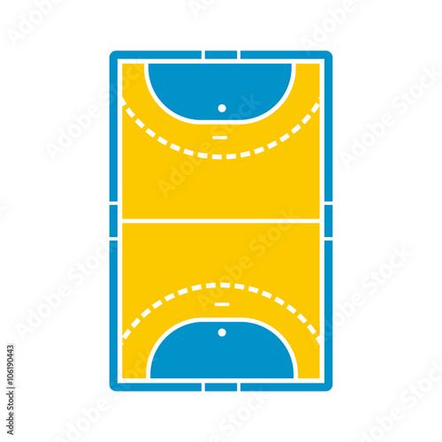 Handball field icon