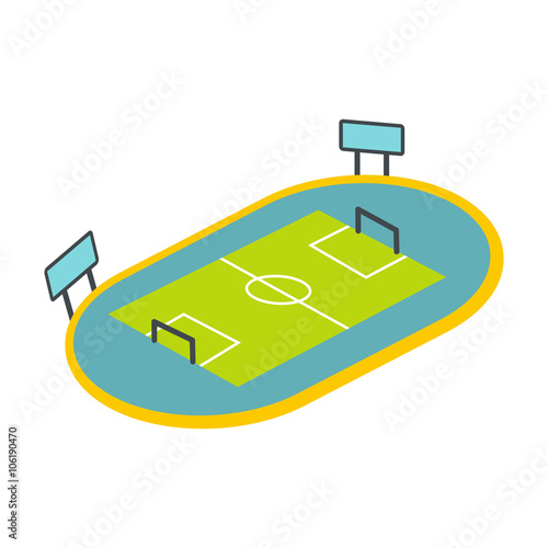 Football playground icon photo