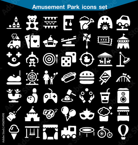 Amusement Park icon set