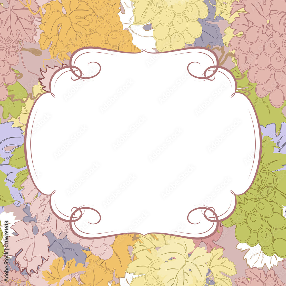 Background for your text with bunches of grapes. Background for your text with bunches of grapes.