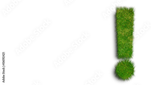 Ausrufezeichen aus Gras