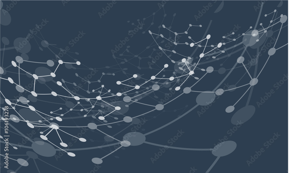 Fototapeta premium Abstract vector background medical substance and molecules.