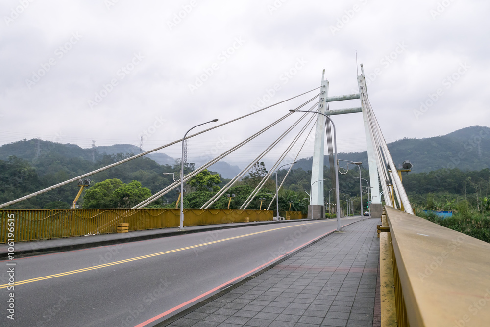 The landscape of Pingpu bridge in morning at Shenkeng district
in New Taipei City, Taiwan.