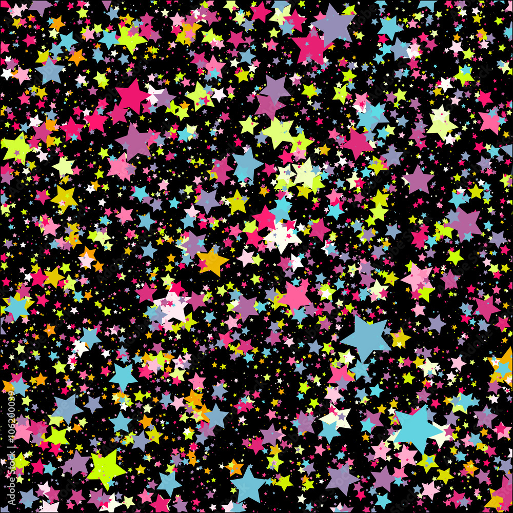 Background with Stars. Design Template. Abstract Vector Illustration.