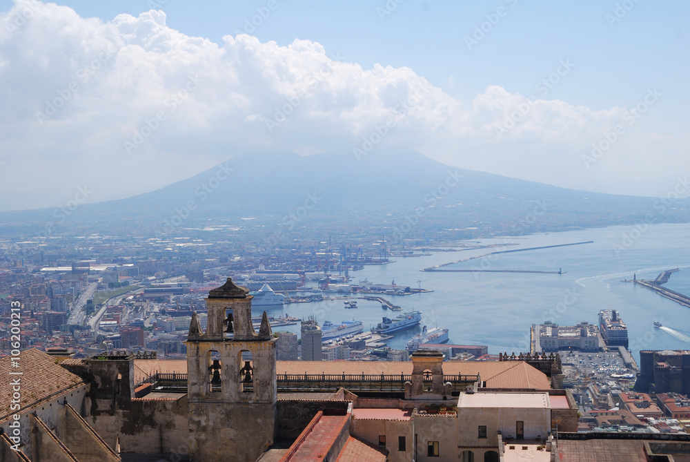 Vista l'aria di Napoli, dal Castello di Sant'Elmo


