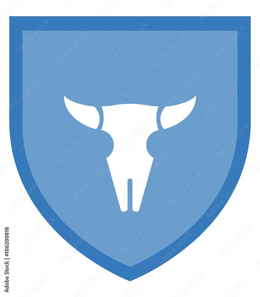 Obraz premium Crâne de bovin dans un blason
