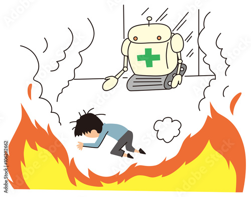 救助するロボット