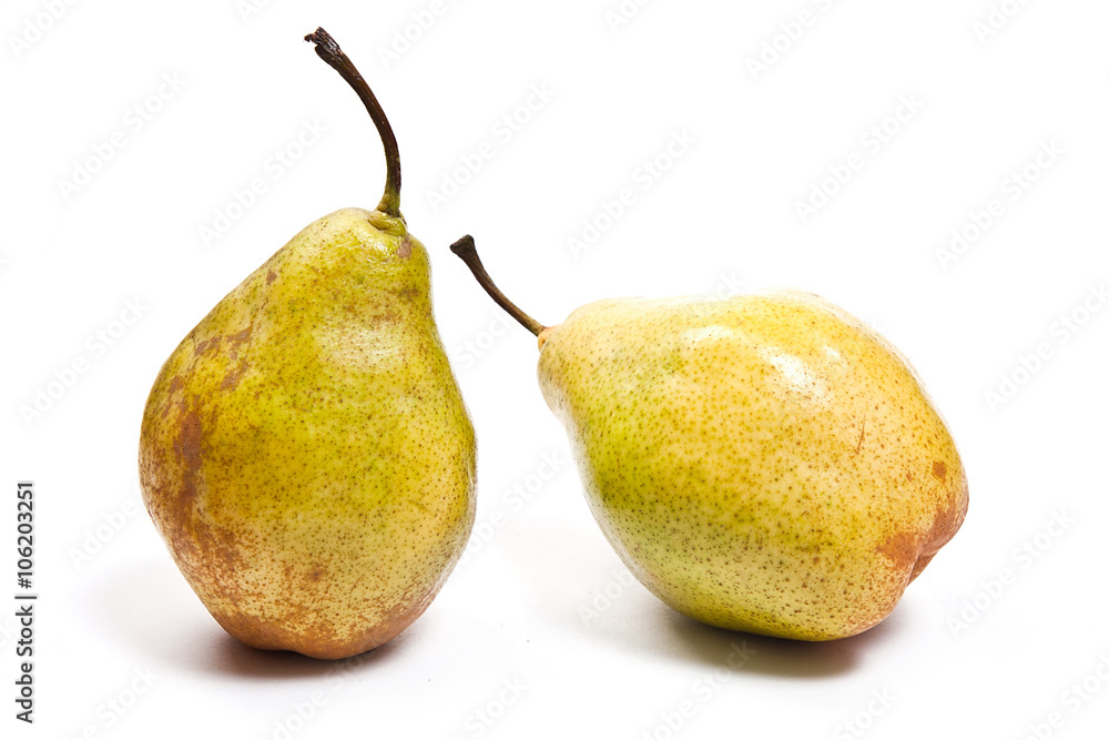 Ripe pears isolated on white background Ripe pears isolated on white background
