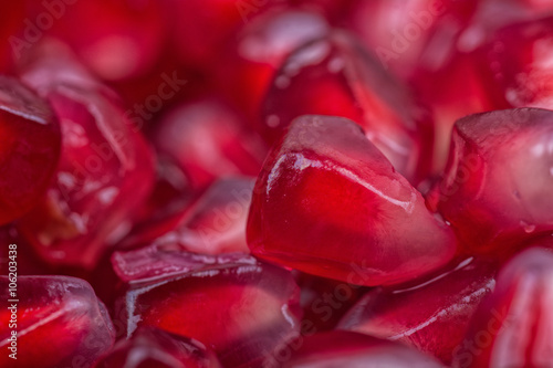 Fresh organic pomegranate seeds