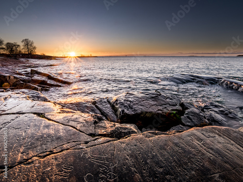 Obraz na płótnie Seaside Sunset Landscape w salonie
