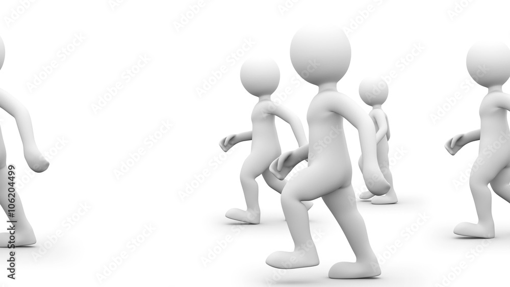 3D character man, person walks.With an alpha matte. 3D character man, person walks.With an alpha matte.