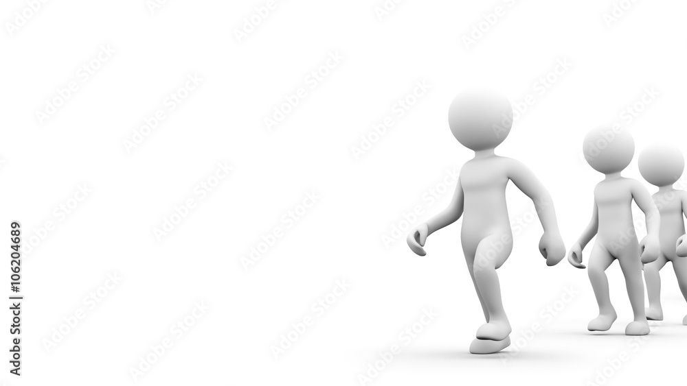 3D character man, person walks.With an alpha matte. 3D character man, person walks.With an alpha matte.