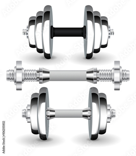 Weights, steel dumbbells