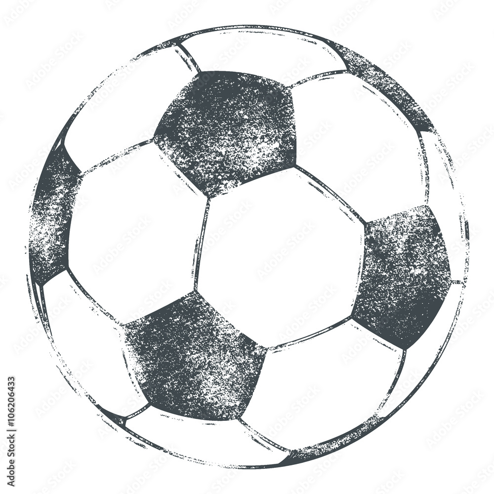 Naklejka premium Soccer Ball / Football - Grunge Look