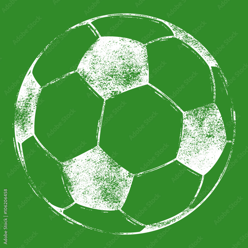 Fototapeta premium Soccer Ball / Football - Grunge Look
