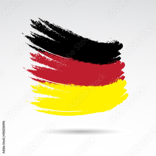National colors and flag of Germany. Vector art.
