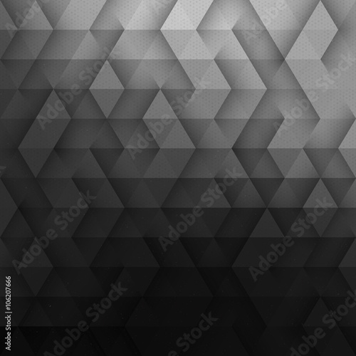 Vector technology abstract geometric background. Vector dark gray background. Vector pattern. Vector geometric structure. Triangular vector background. Retro vector background. Hipster background