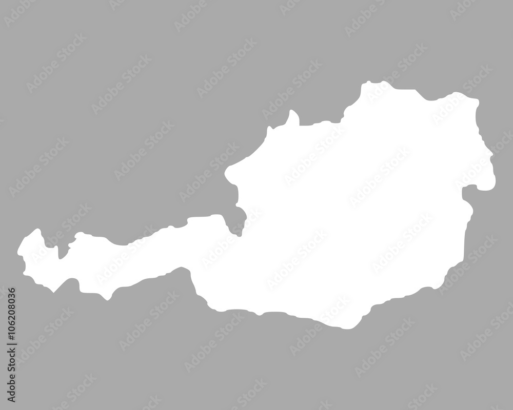 Obraz premium Karte von Österreich
