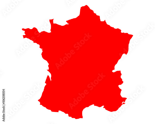 Karte von Frankreich