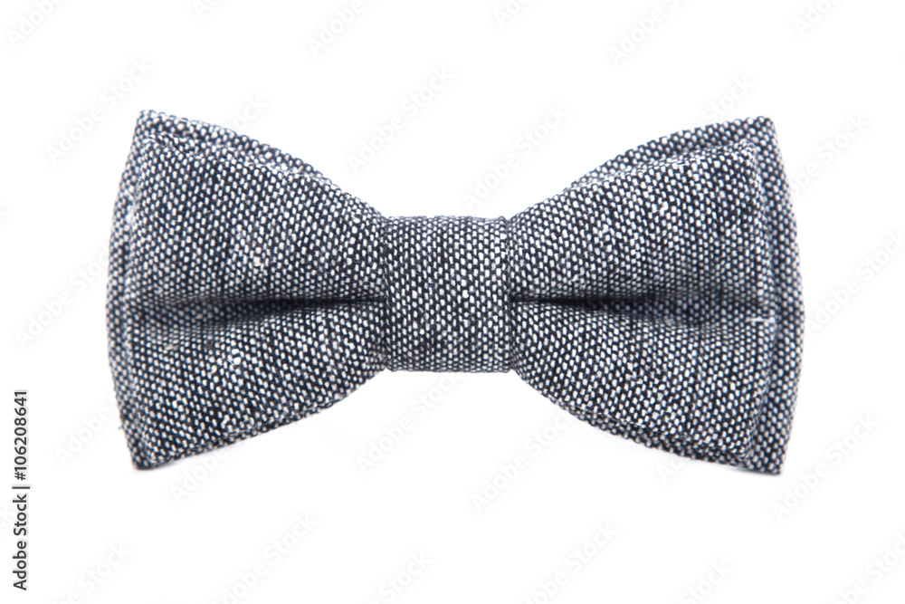 glamorous gray bow tie isolated on white background glamorous gray bow tie isolated on white background