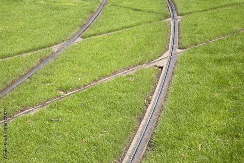 Tram Track in Rotterdam, Holland