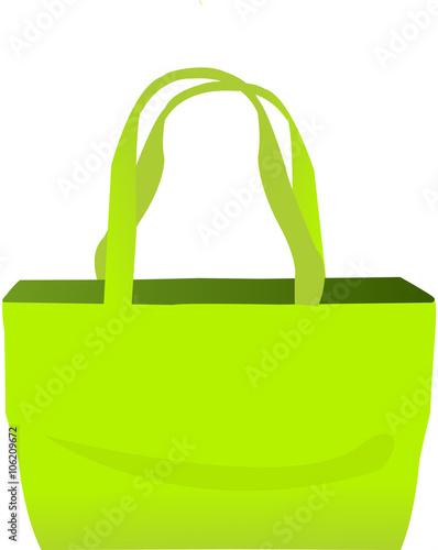 green tote bag