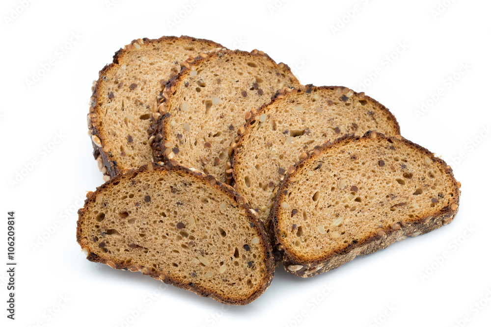 Rye bread isolated on white background. Rye bread isolated on white background.