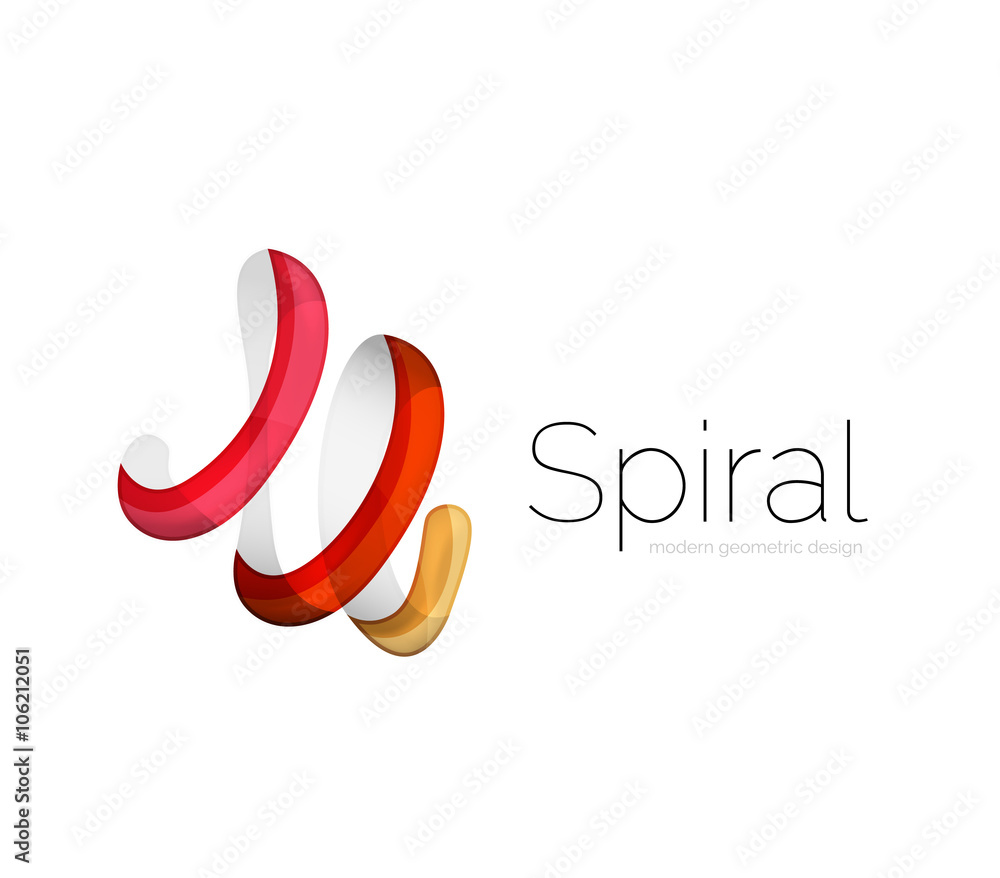 Obraz premium Modern vector ribbon logo