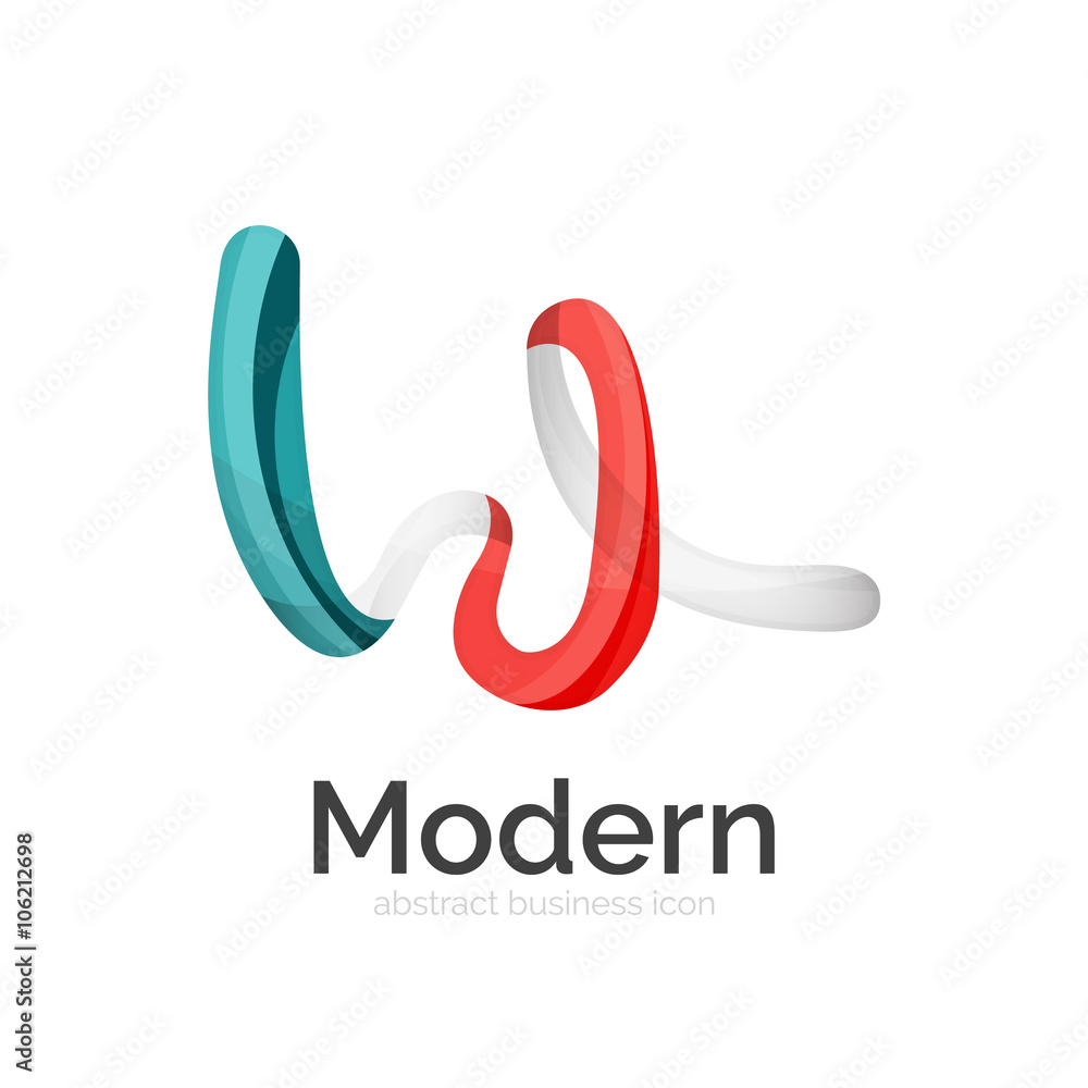 Obraz premium Vector ribbon logo