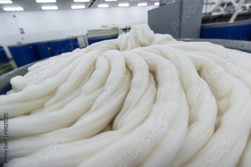 Wool tops for spinning process