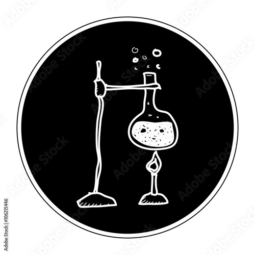 Simple doodle of a science experiment