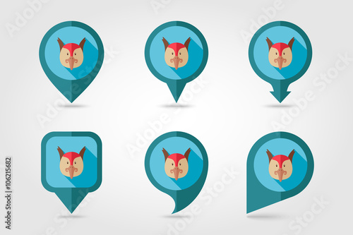 Pheasant flat pin map icon. Animal head vector Free Download Pheasant flat pin map icon. Animal head vector - GFXLoad